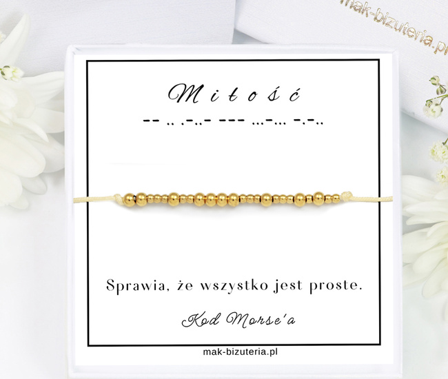 1730/2 bransoletka personalizowana alfabetem Morse'a "Miłość"