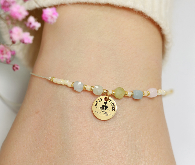 Bransoletka stalowa z okazji narodzin dziecka 1624/7