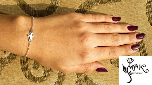 BR772 BRANSOLETKA PTAK srebro 925 Swarovski Elements CELEBRYTKA