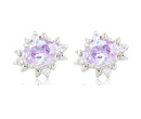 Kol 599/375 KOLCZYKI cyrkonie jasny fiolet sztyft