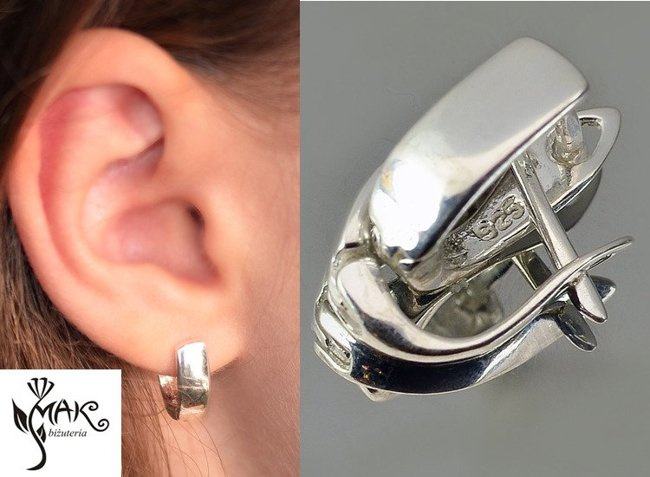 Kol 480/67 Kolczyki srebrne sztyft MINIMALIZM