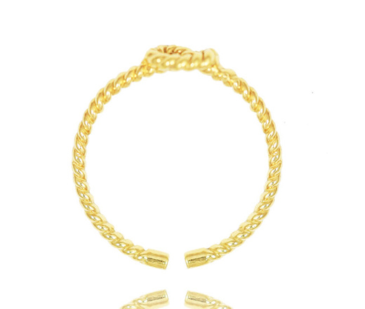 1383/16 pierścionek regulowany srebro 925 pozłacane węzełek