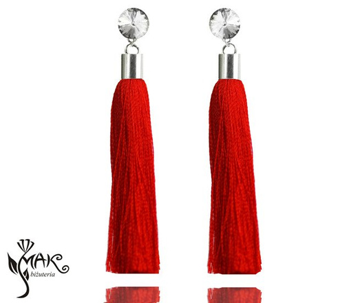 Kol949 Kolczyki frędzle chwosty rozmiar L - kolory do wyboru