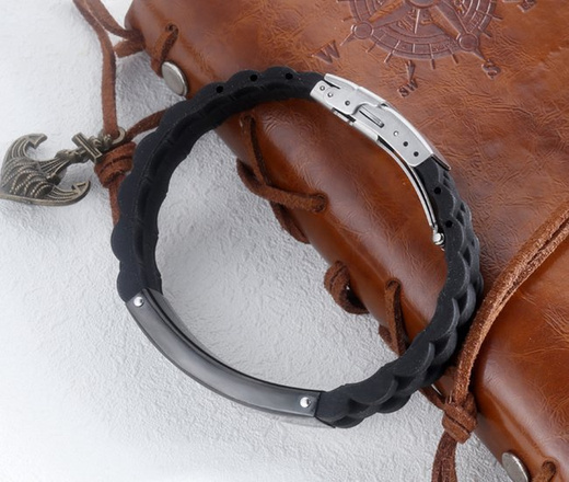 599/1008 bransoletka męska stalowa personalizowana szeroka grawer