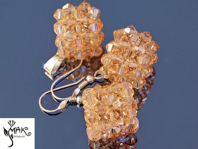 KPL166/K GOLDEN SHADOW KOMPLET KRYSZTAŁY SWAROVSKI ELEMENTS
