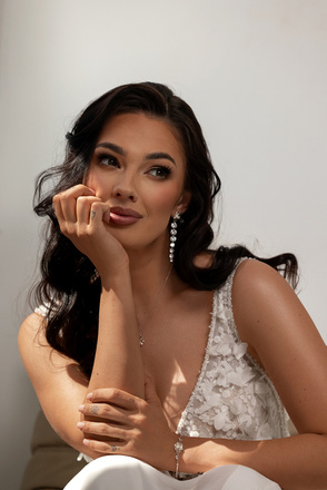 1655 kolczyki srebrne 925 róża z cyrkoniami