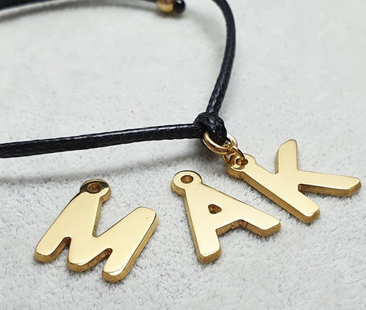 1132 naszyjnik z literką, alfabet, dowolny inicjał złoty