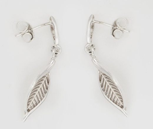 480/114 kolczyki srebrne listki