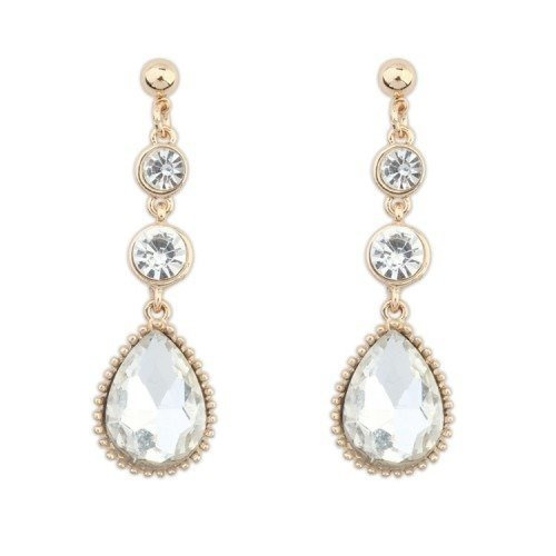 Kol  599/246 KOLCZYKI  kryształy  złoto crystal