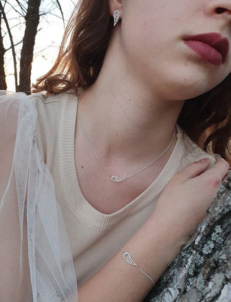 1135 skrzydełka skrzydła kolczyki srebro 925