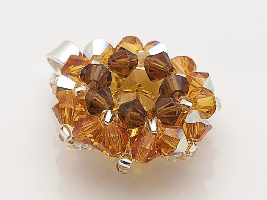 W194 ŻÓŁTY WISIOREK Z KRYSZTAŁÓW SWAROVSKI ELEMENTS