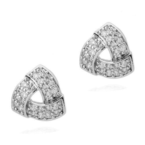 KOL599/266 KOLCZYKI BIAŁE ZŁOTO CYRKONIE