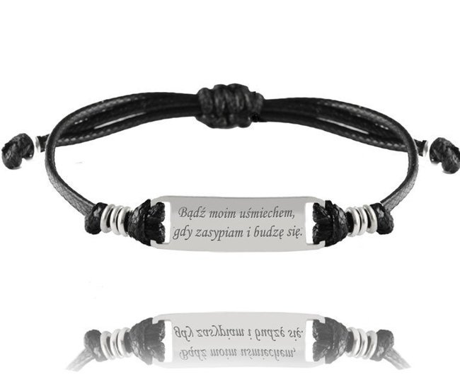 BR1113 BRANSOLETKA Z GRAWEREM MĘSKA SREBRO 925