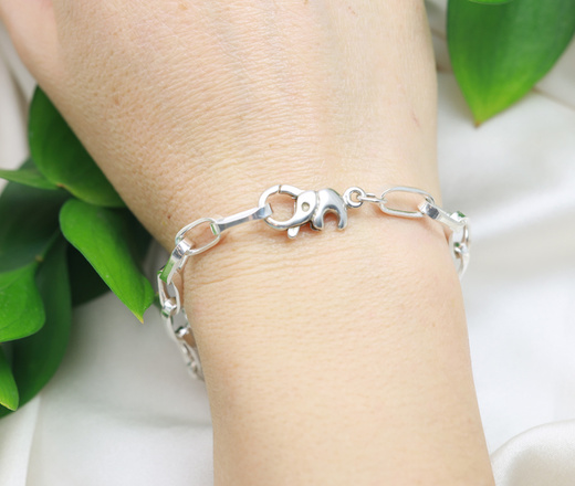 1745/3 bransoletka srebrna 925 na grubym łańcuszku