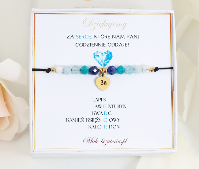 zestaw dla nauczyciela bransoletka z grawerem 1807/15