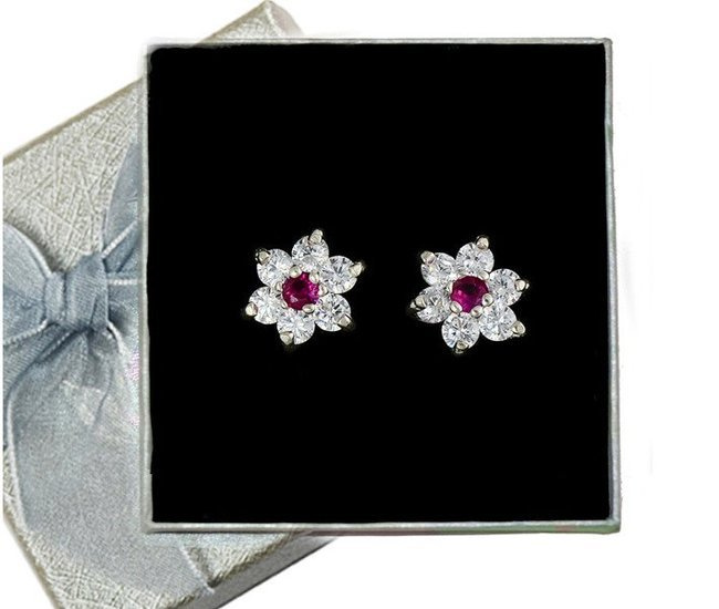 480/125  kolczyki srebrne w kształcie kwiatuszków