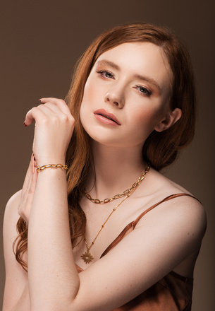 1326/9 naszyjnik złoty stal gruby łańcuszek