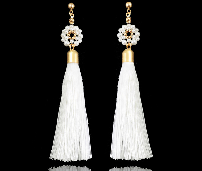 1516 kolczyki srebrne 925 pozłacane z perełkami ślubne