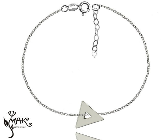 BR744 bransoletka srebro 925 celebrytka trójkąt