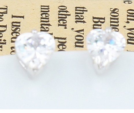 Kol 599/366 KOLCZYKI serduszka cyrkonie białe