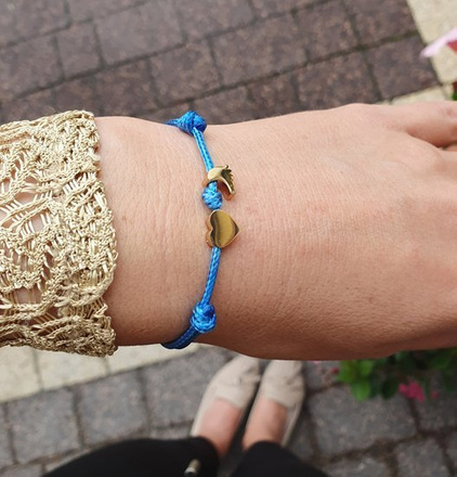 1213 bransoletka stopki pozłacana z grawerunkiem stalowa