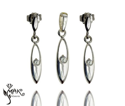 KOL480/16 KOLCZYKI SREBRNE Z CYRKONIĄ