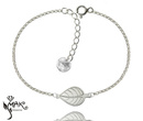 BR772 BRANSOLETKA listek srebro 925 Swarovski Elements CELEBRYTKA