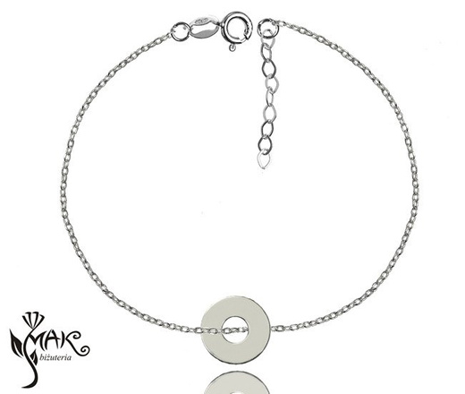 Nk744 naszyjnik celebrytka kółko srebro 925