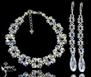568 biżuteria ślubna komplet crystal ab
