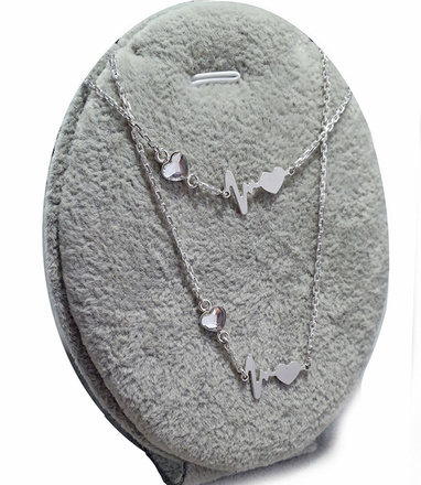 1295 linia życia komplet srebrny 925 naszyjnik bransoletka serce Swarovski Elements