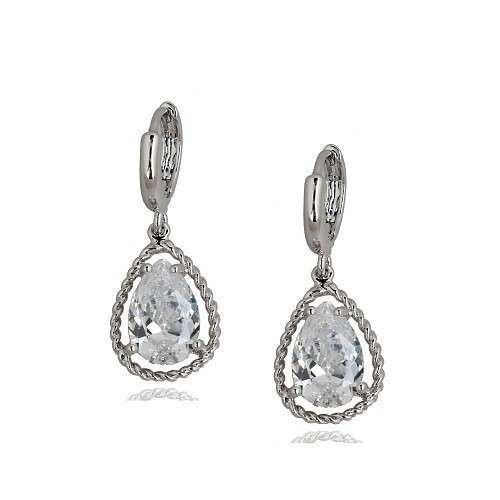 Kol  599/242  kolczyki  kryształy białe złoto