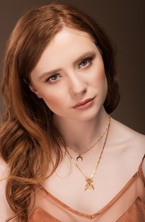 1326/12 naszyjnik stal pozłacany księżyc