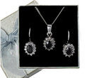 480/245 komplet srebrny z czarnymi cyrkoniami