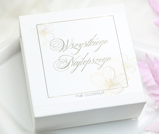 Zestaw pudełko bransoletka personalizowana z kamieniami 1884