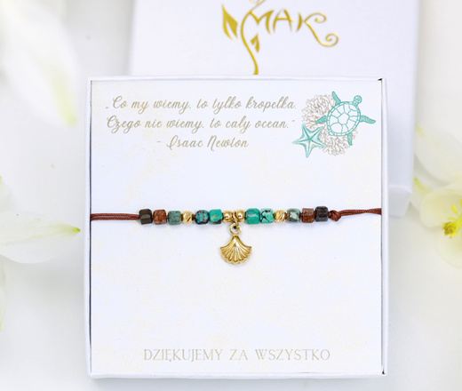 1807/2 zestaw dla nauczyciela bransoletka i turkus afrykański