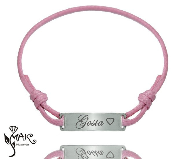 BR814 BRANSOLETKA Z GRAWEREM LASER. SREBRO 925