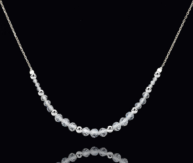 Naszyjnik ślubny ze srebra 925 z cyrkoniami 1816/11