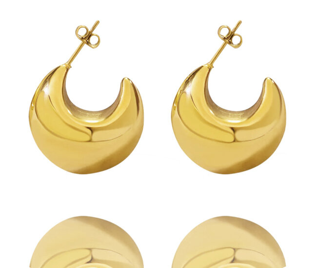 599/1117 Kolczyki dmuchane stalowe sztyfty duże