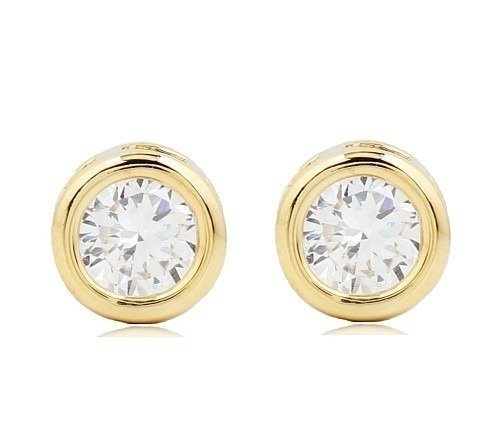 KOL599/298 KOLCZYKI ŻÓŁTE ZŁOTO CYRKONIE