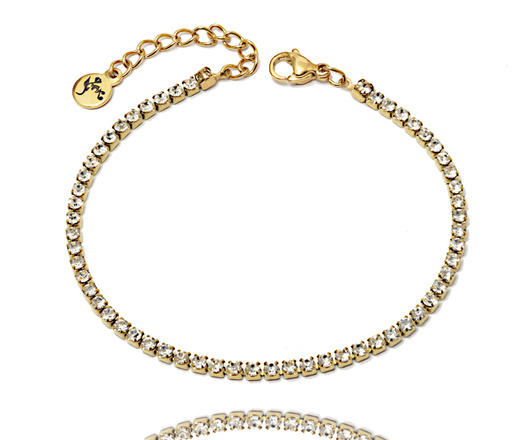 Komplet ślubnej biżuterii z cyrkoniami – naszyjnik, kolczyki, bransoletka 1816/9