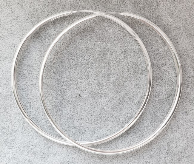 480/403 kolczyki srebrne koła 75 mm