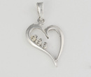 480/178 wisiorek srebrny w kształcie serca
