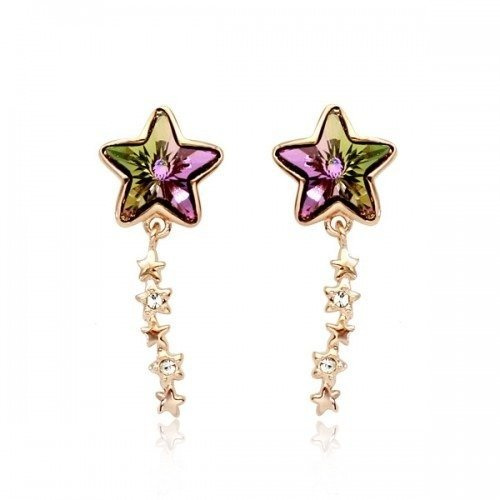 Kol  599/216 KOLCZYKI żółte złoto crystal