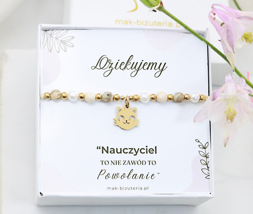  zestaw dla nauczyciela bransoletka kamyki naturalne 1807/17