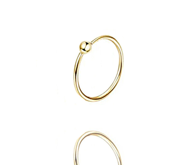 1478 kolczyk do piercingu 10 mm rozginane kółeczko stal złocona