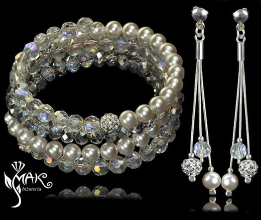 KPL663 ślubny komplet Swarovski srebro 925