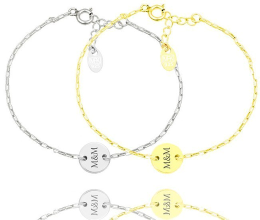 1273 bransoletka grawerowana srebrna 925 kółeczko