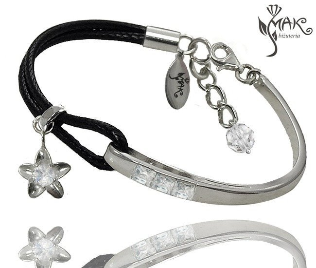 BR463 BRANSOLETKA SREBRO 925 SWAROVSKI EL.
