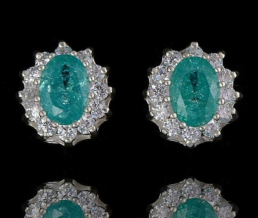 480/120 kolczyki srebrne z turkusowymi cyrkoniami