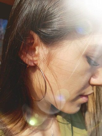 Kol 599/773 KOLCZYKI koła 60 mm, stal szlachetna koloru różowego złota, zapięcie zamknięte